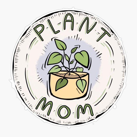 Plant Mom Botanical Parent Sticker