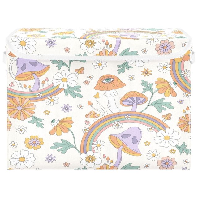 Plant Mushroom Foldable Storage Box Large Cube Organizer Bins