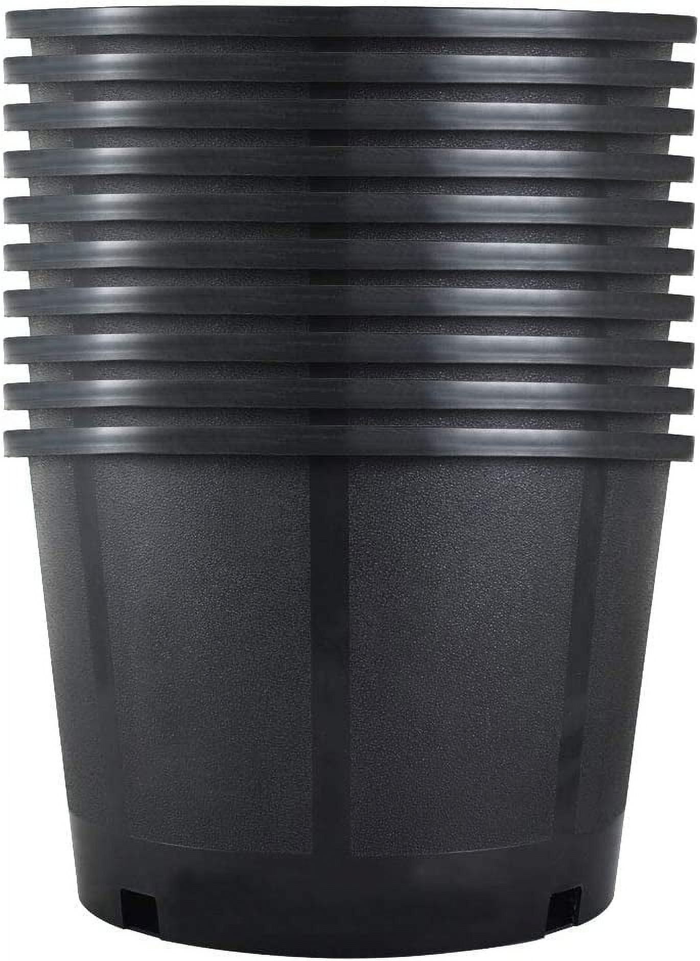 Plant Nursery Pot 10-Pack 1 Gallon Plastic Garden Planter Pots Flower ...
