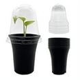 thumbnail image 1 of Plant Nursery Pots with Humidity Dome,Resuable Planting Pots Seedling Trays Seed Starter Kit for Seedling Flower Plant,Plant Container Cups with Vented Domes and Drain Holes,5 Kits, 1 of 3