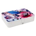 thumbnail image 1 of Plant PU Leather Necklace Holder with Removable Compartment, Portable Decorative Box Jewelry Boxes Necklace Organizer, 1 of 6
