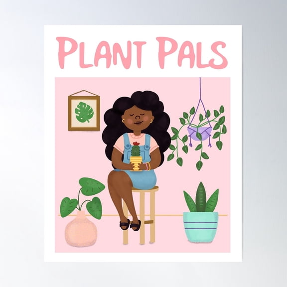 Plant Pals Poster Wall Art, Modern Wall Decor For Living Room Bedroom, 8x12 UNFRAMED