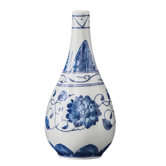 Plant Planter, Vintage Blue And White Porcelain Plant Pots, Centerpiece Vase For Tabletop Decoration