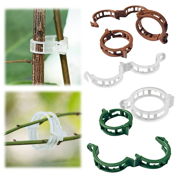 Plant Plastic Clip White 200Pcs Plastic Clips Plant Support Clips Tomato Clips Plant Clips Cages Plant Vine Vegetable Fastening Clip Grafting Tools Make Plant Grow and Healthier(200Pcs)
