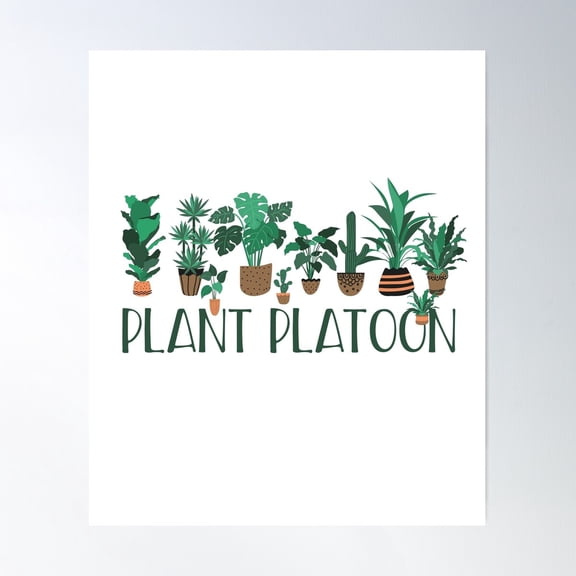 Plant Platoon Squad Poster Wall Art, Modern Wall Decor For Living Room Bedroom, 16x24 UNFRAMED