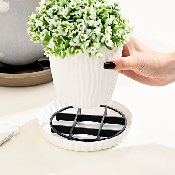 Plant Pot Elevator Stand Tray Base Riser • Improves Drainage Airflow • Prevents Water Pooling Root Rot • Indoor Outdoor Planter Support Accessory