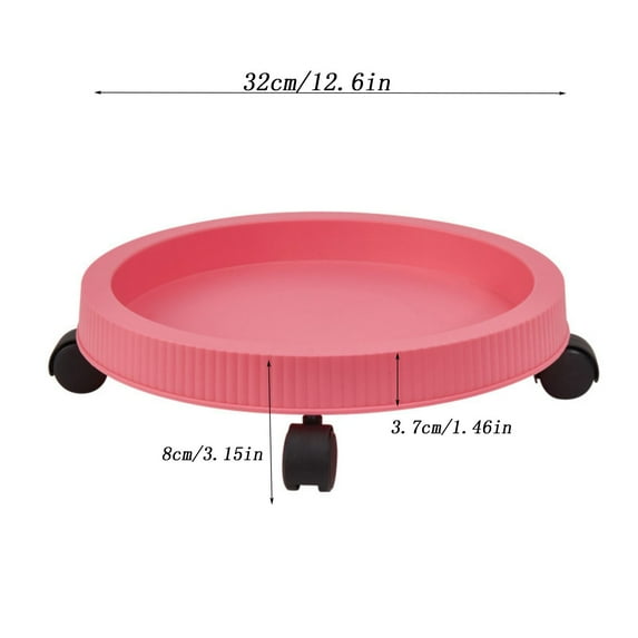 Plant Pot Mobile Base, Adjustable Plant Pot Stand, Four-Wheel Rolling Plant Pot Holder with Scratch-Resistant Wheels, Durable Heavy-Duty Plant Pot Caddy for Indoor and Outdoor Gardening