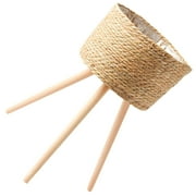 Plant Pot Rack Pots Stand Floor Planter Wicker Flower Stool Kitchen Decorations Corner Frame Wooden