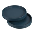 thumbnail image 1 of Uxcell Plant Pot Saucer, Ceramic Round Flower Planter Tray for Indoor, 5 inch Dark Blue 2 Pack, 1 of 7