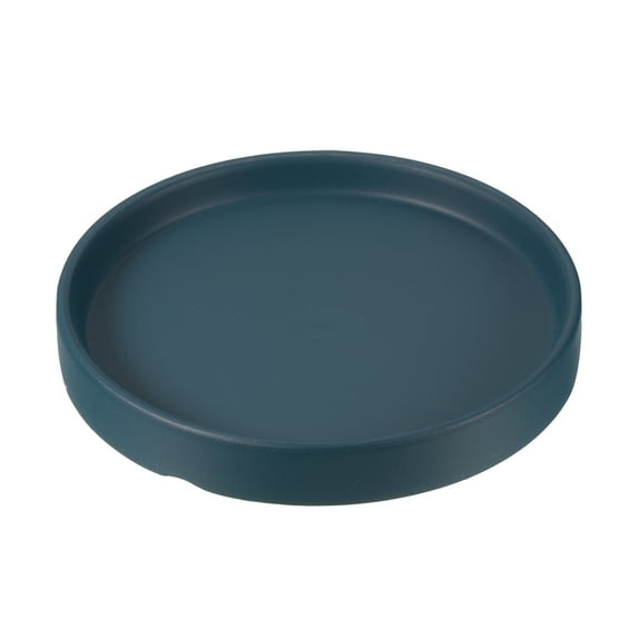 Uxcell Ceramic Round Planter Saucer Flower Pot Drip Tray Coaster, Gold Dark Blue 5"