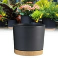 thumbnail image 1 of Plant Pot with Drainage Hole and Saucer for Indoor Plants, Decorative Round Flower Pot for House Plants, Succulent Orchid Planter, Gray, 1 of 9
