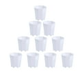 thumbnail image 1 of Plant Pots 10Pcs, 2.8 Inch Small Plastic Flower Pots Octagon Bowl Planter Container for Succulents, Cactus (White), 1 of 5