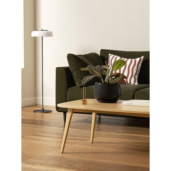 Plant Pots, 4.1+5.1+6.5 inch, Set of 3, Ceramic Planters with Drainage Hole and Saucer, Indoor Flower Pot with Hole Mesh Pad, Gifts for Mom, Black