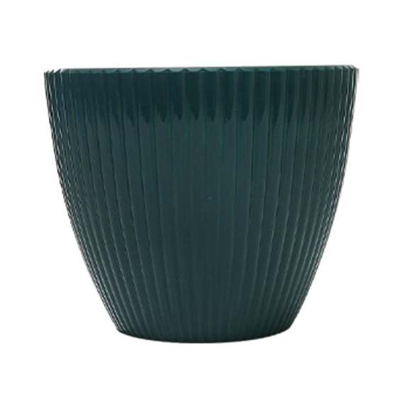 Plant Pots, 5 Pack Flower Pots Outdoor Indoor, Planters with Drainage Hole and Tray Saucer Jungle Green 9CM