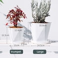thumbnail image 1 of Plant Pots 5 inch Indoor Plastic Flower Pots，with Drainage Holes and Saucers Plastic Flower Pot Indoor Outdoor for Garden, 1 of 9