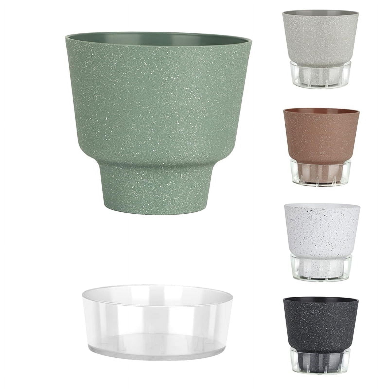 Plant Pots 6 Inch Self Watering Pots, 5 Pack Flower Pots Outdoor Indoor ...