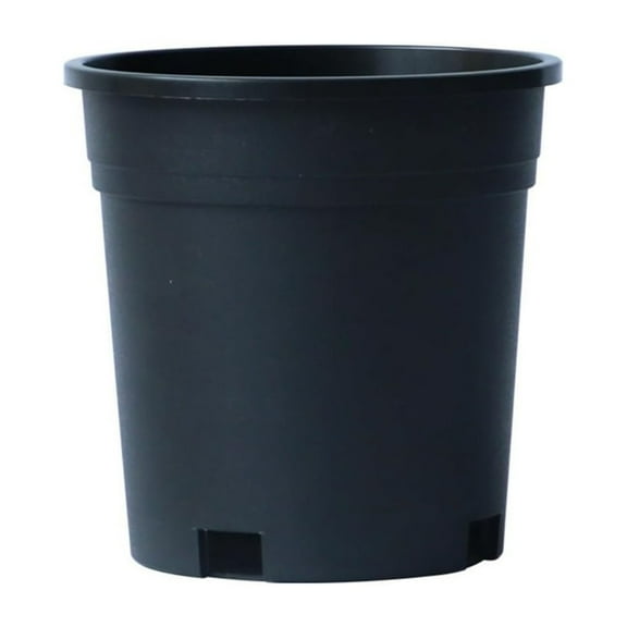 Plant Pots Black Flower Pots with Drainage Holes Small Nursery Pot for Garden Patio Porch Home Decor Outside Plastic Round Planting Pot for Spring Flowers Houseplants Shrub 6.3 Inch