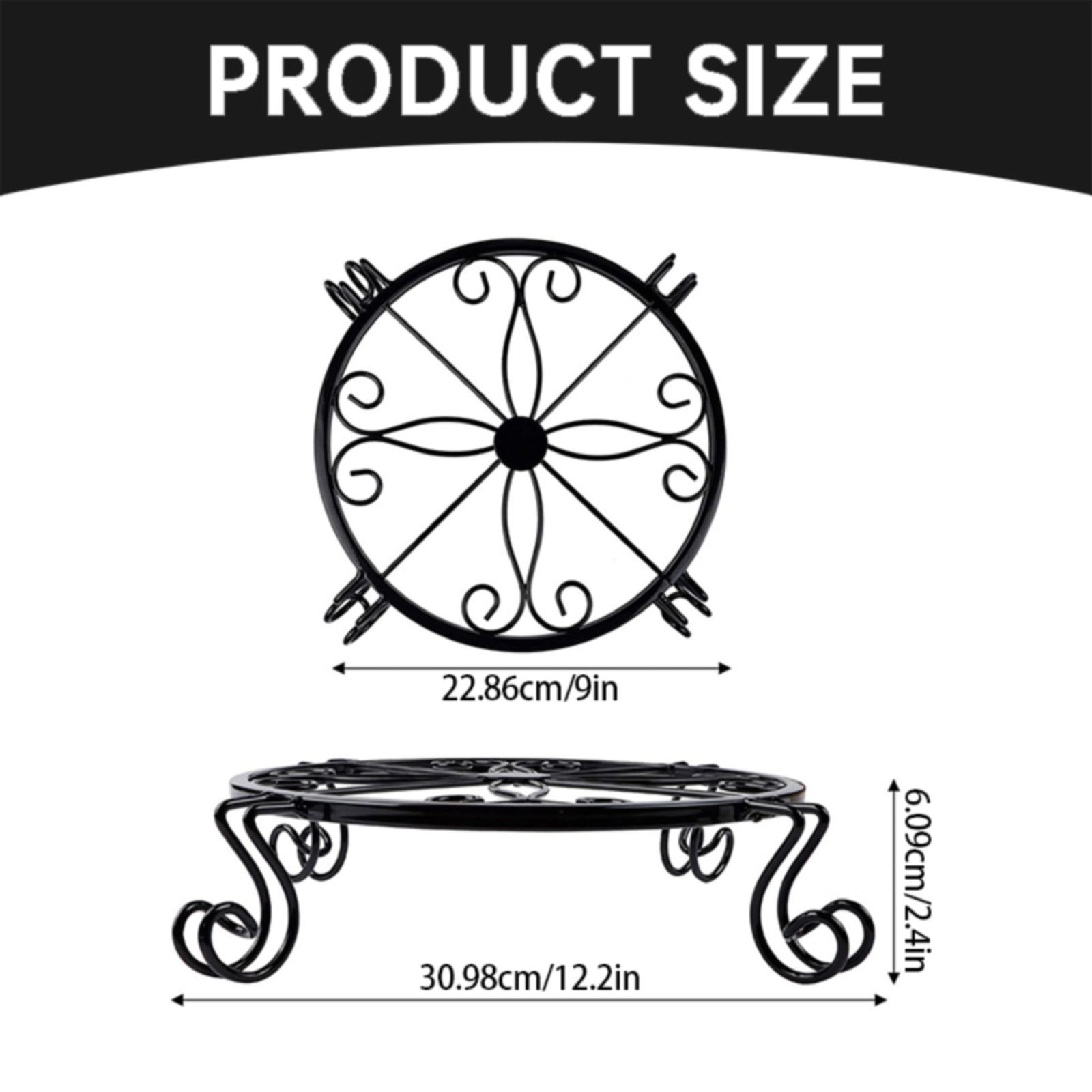 Plant Pots Black Plant Stand For Flower Pot Heavy Duty Potted Holder