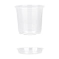 thumbnail image 1 of Plant Pots, Clear Plastic Drainage Holes Matching Saucers Tray Seed Starting Propagation Container 4 5 6 7 in Sizes Garden Sowing Vessels Botanical Growing Tool 5in, 1 of 6