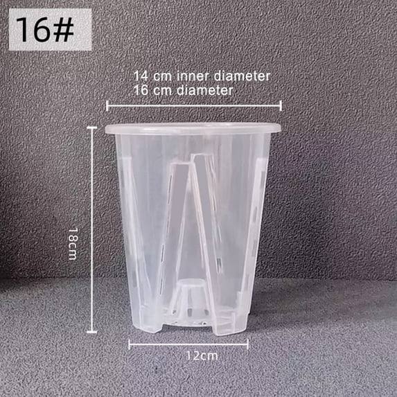 Plant Pots Clear Plastic Orchid Pots With Holes Transparent Flower Pot Succulents Plant 16Cm