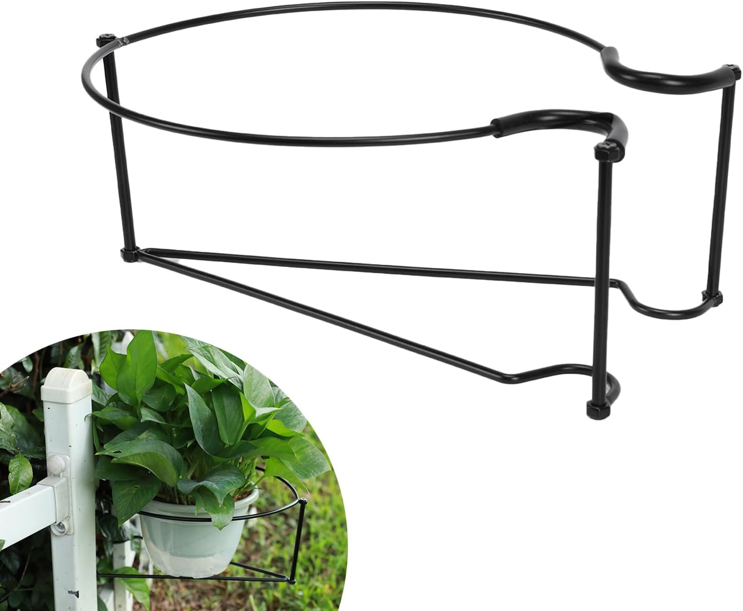 Plant Pots Holder, Floating Garden Railing Planter Shelf, Railing