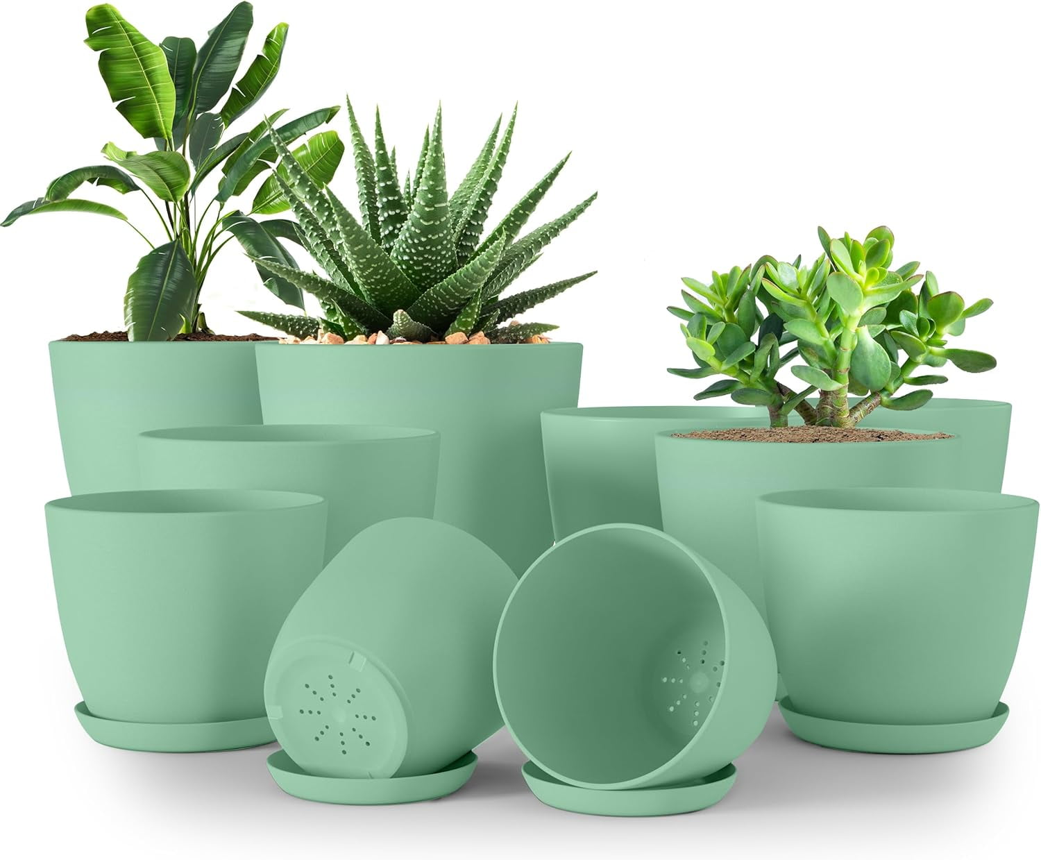 Plant Pots Indoor With Drainage 7 6 6 6 5 3 4 8 Inches Home Decor plant-pots-indoor-with-drainage-7-6-6-6-5-3-4-8-inches-home-decor