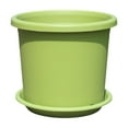 thumbnail image 1 of Plant Pots + Saucer, Planters for Indoor & Outdoor Plants with Drainage Holes Plastic Flower Pots for Large Planter (Green), 1 of 6