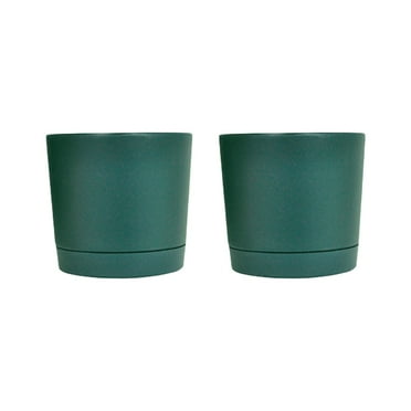 Plant Pots Set of for Indoor Plants with Holes and Removable Base Saucer Modern Decorative for Outdoor Garden