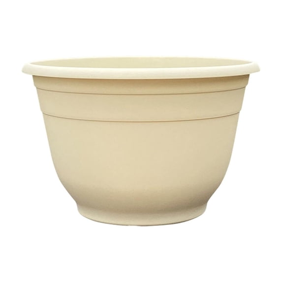 Plant Pots for Indoor Outdoor, Lightweight Simple Style Plastic Floor Planters with Drainage Holes, for Home, Patio & Garden Beige