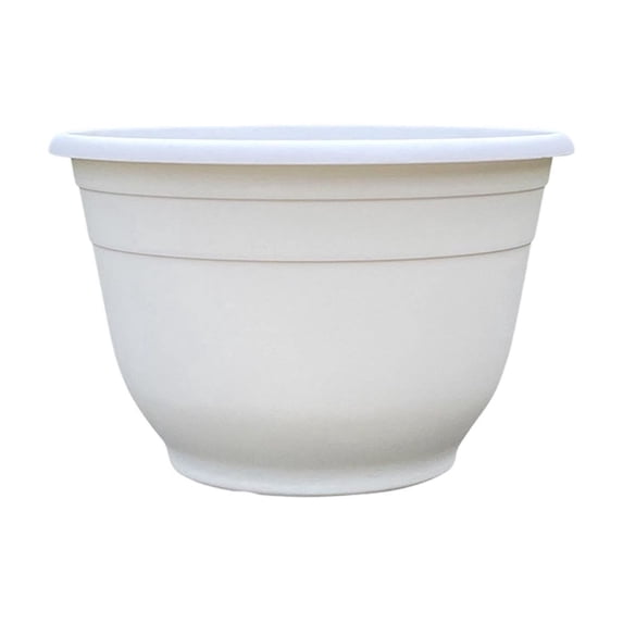 Plant Pots for Indoor Outdoor, Lightweight Simple Style Plastic Floor Planters with Drainage Holes, for Home, Patio & Garden White