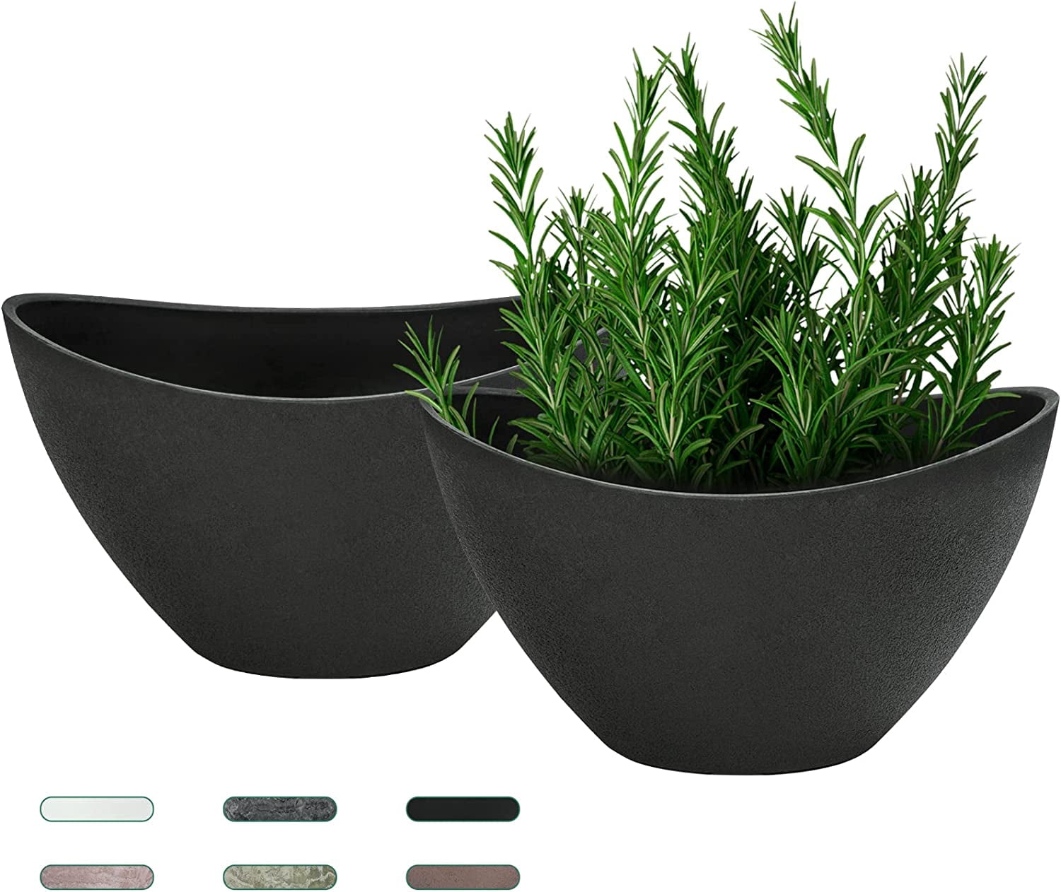 Plant Pots with Drainage Holes, 12 Inch Large Planters for Indoor ...