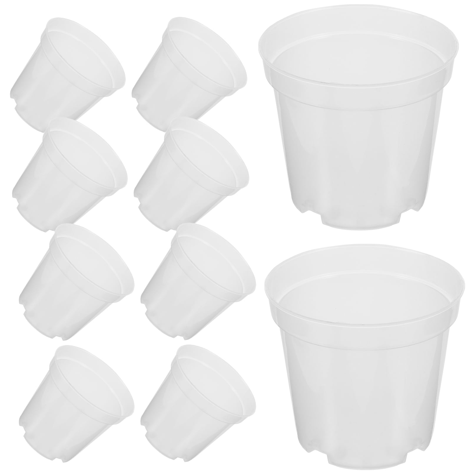 30Pcs Clear Plastic Plant Pots Transparent Starter Nursery Garden ...