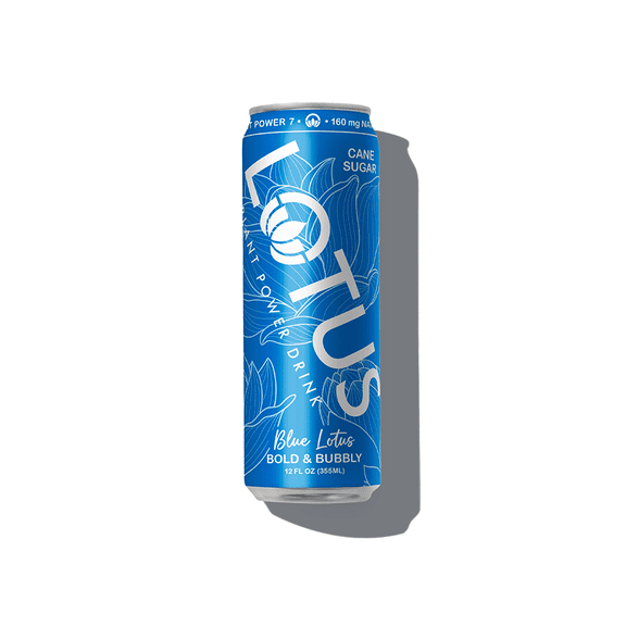 Plant Power Blue Energy Drink Pure Cane Sugar cs 24/12 oz