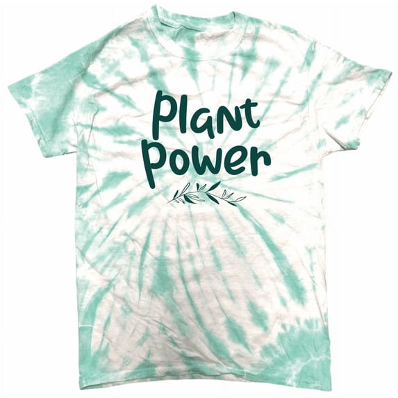 Plant Power T-Shirt Vegan Power Vegetarian Unisex Tie Dye Tee