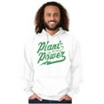 thumbnail image 1 of Plant Power Vegetarian Vegan Workout Unisex Plus Fleece Graphic Hoodie Brisco Brands 3X, 1 of 5