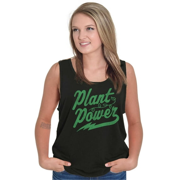 Plant Power Vegetarian Vegan Workout Tank Top T Shirts Men Women Brisco Brands S