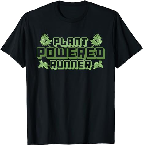 T-shirt Unisexe "Powered By Green Energy" - Motif Légumes/fruits, Coton, Coupe Régulière