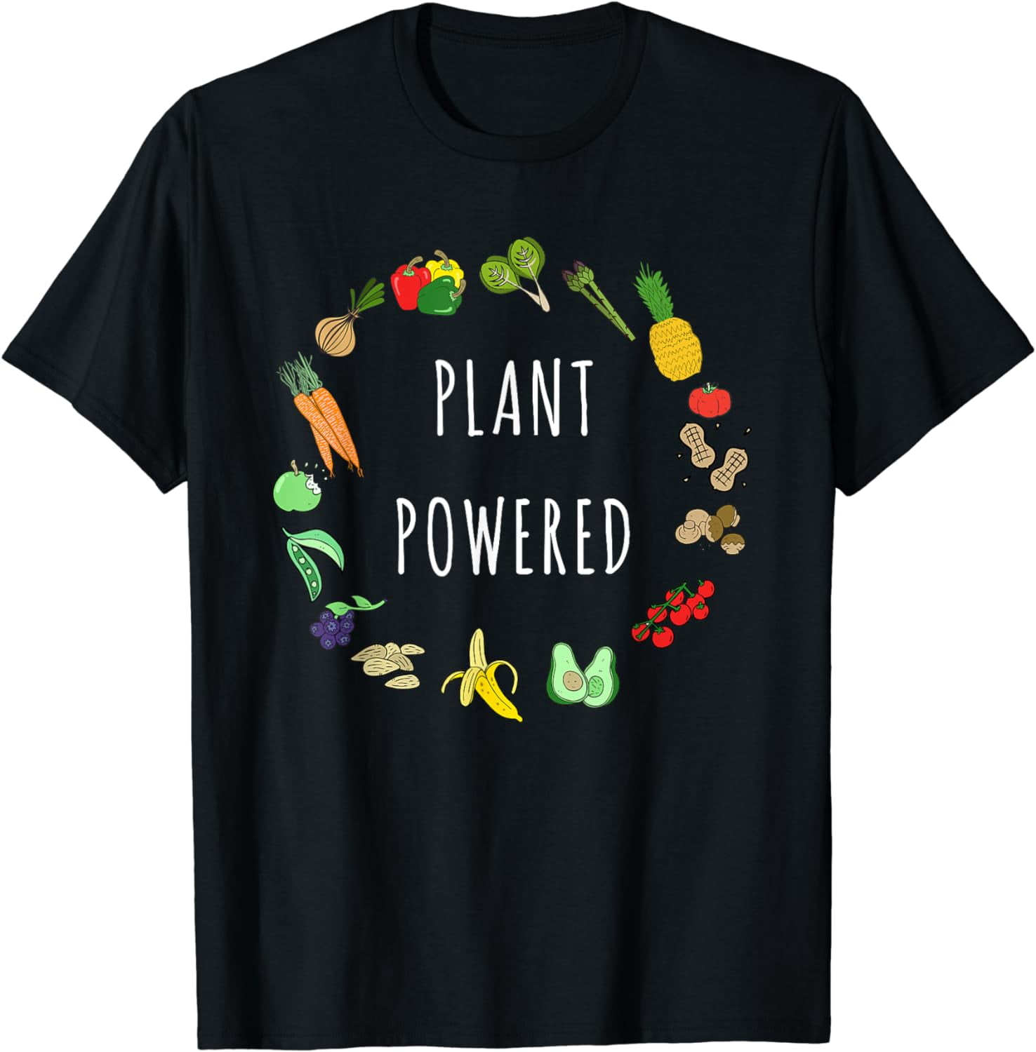 Plant Powered Vegan T-Shirt Plant Based Vegetarian Tee - Walmart.com