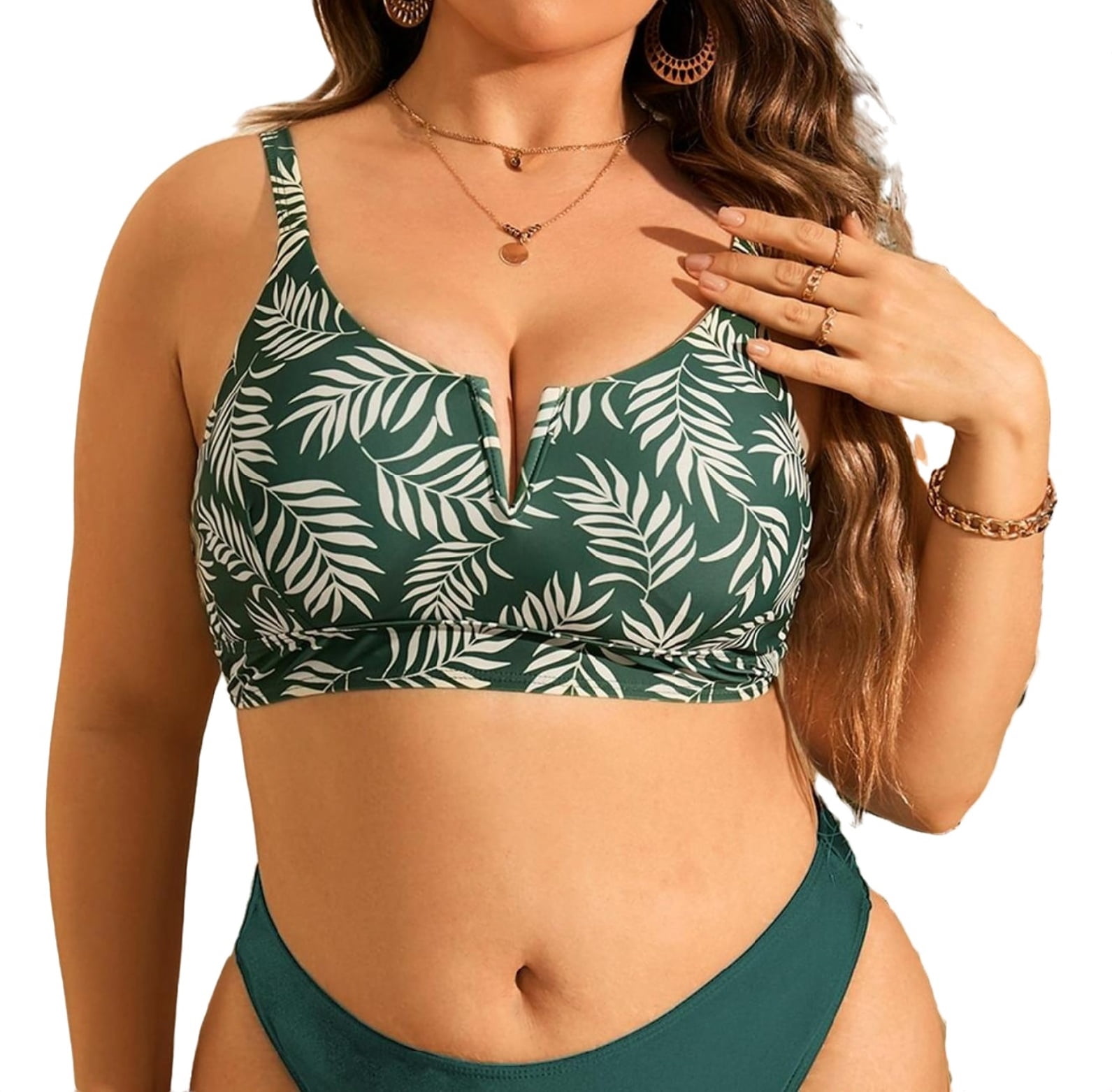 walmart plus size swim tops