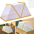 thumbnail image 1 of Plant Protection Cover, Foldable Frost Protection Plants Propagation Cover, PVC Plant Aid Raised Bed Cover with Ground Nails, Plant Hoods, Protection of Vegetables and Fruit from Birds and Insects, 1 of 6