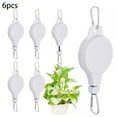 thumbnail image 1 of Plant Pulley Retractable Hanger 6 Pcs Set Adjustable Height Easy Reach for Hanging Plants Indoor Outdoor, 1 of 6