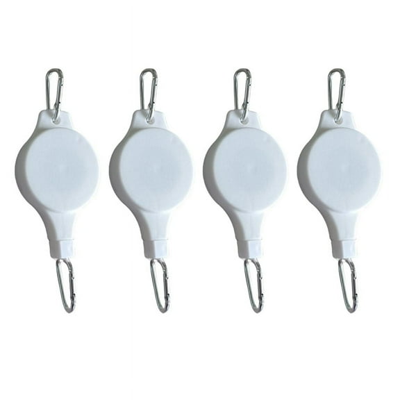 Plant Pulley Retractable Hanger Adjustable Height Wheel for Hanging Plants Indoor(4PCS) White