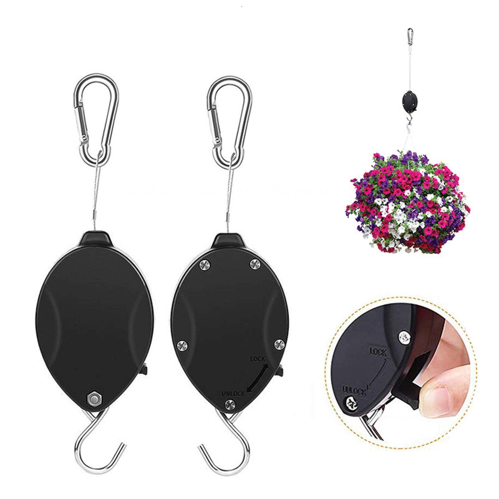 Plant Pulley Retractable Hanger Hooks Hanging Plants Garden Baskets