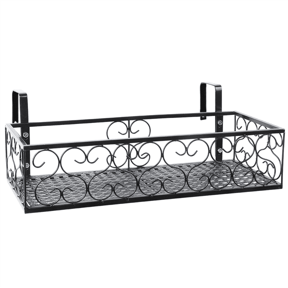 Plant Rack Flower Pot Rack Plant Storage Railing Home Storage Rack Suitable for Garden Balcony Corridor,1 x Flower Rack,As Shown