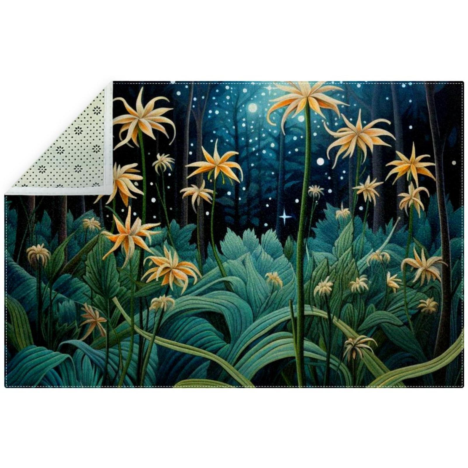 Polyester Patterned Rug Commercial Plant Rectangular Polyester Office Rug for Home and Commercial Use ...