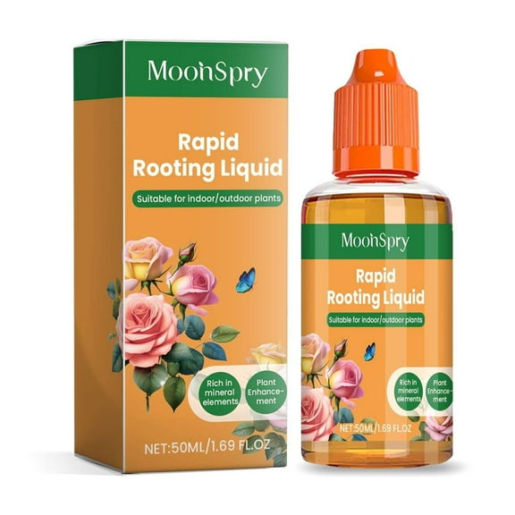 Plant Rooting Hormone Liquid Stimulator 50ml Natural Growth Enhancer For Cuttings Transplanting Hydroponics Plants Flowers Vegetables Root Starter