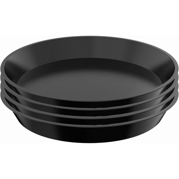 Plant Saucer 4 6 8 10 12 Inch, 4 Pack Plant Tray for Planter Pot, Plastic Flower Pot Saucers Drip Water Trays for Indoors and Outdoors