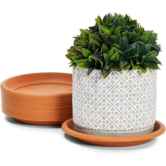 Plant Saucer 5.9 inch, 5.9 inch Plastic Plant Drip Trays, Heavy Duty Plant Trays for Indoors no Holes, Plant Water Tray for Planters,150mm