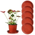 thumbnail image 1 of Plant Saucer, Plant Drip Trays, Plastic Plant Trays for Pots, Flower Pot Drip Trays for Indoors Outdoor, Flower Planters Trays, Terracotta, 6 Packs 8 Inches, 1 of 7