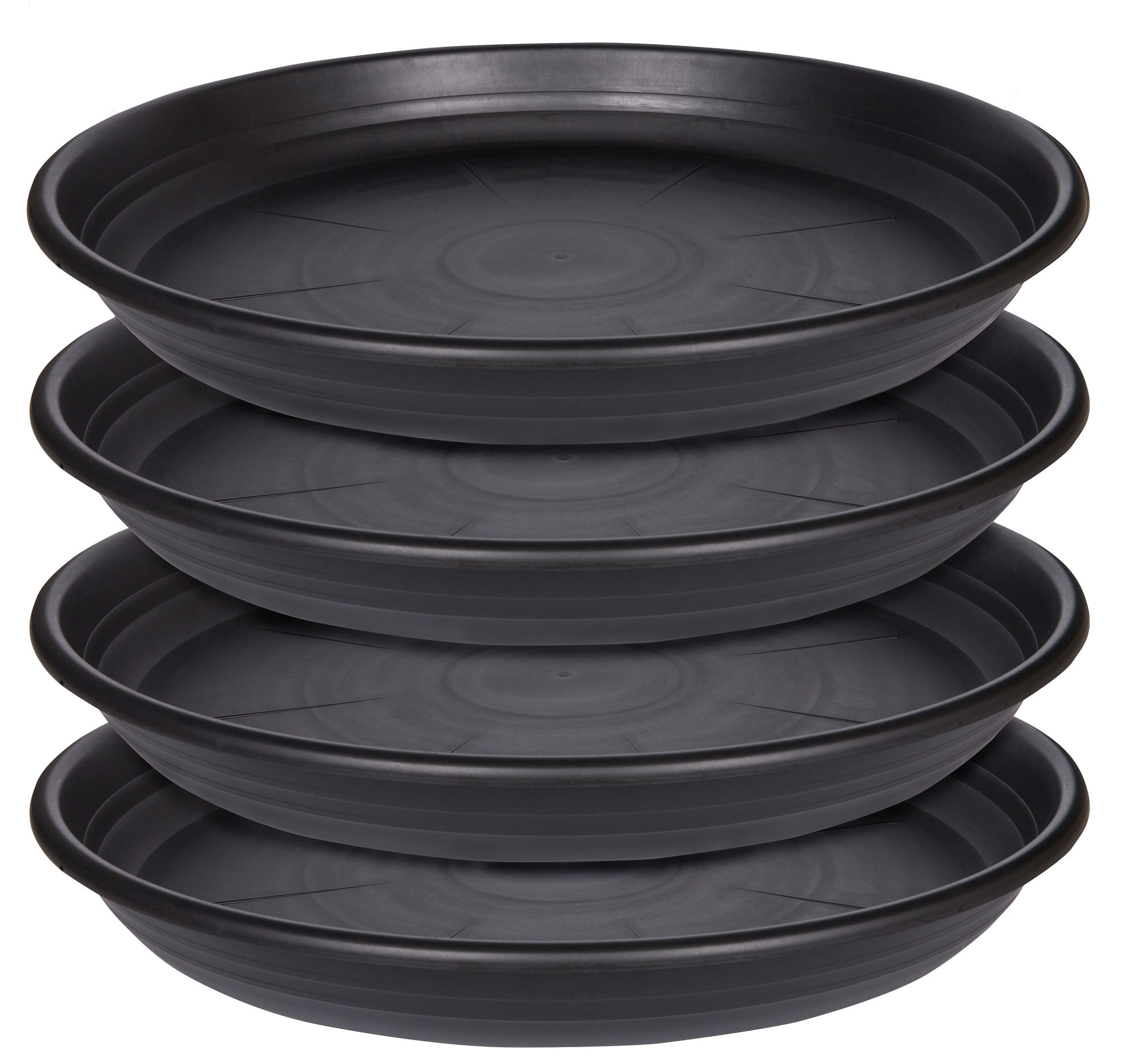 Plant Saucer Pot Tray 20 inch, 4 Packs 21 inch (20.8 inch) Plastic Flower Planter  Saucers and Thick Heavy Sturdy Drip Trays Bird bath for Indoors Outdoors,  Durable Plant Plate Water Catcher (Black) - Walmart.com